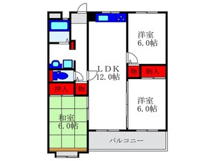 グリ－ンコスモ2号館の物件間取画像